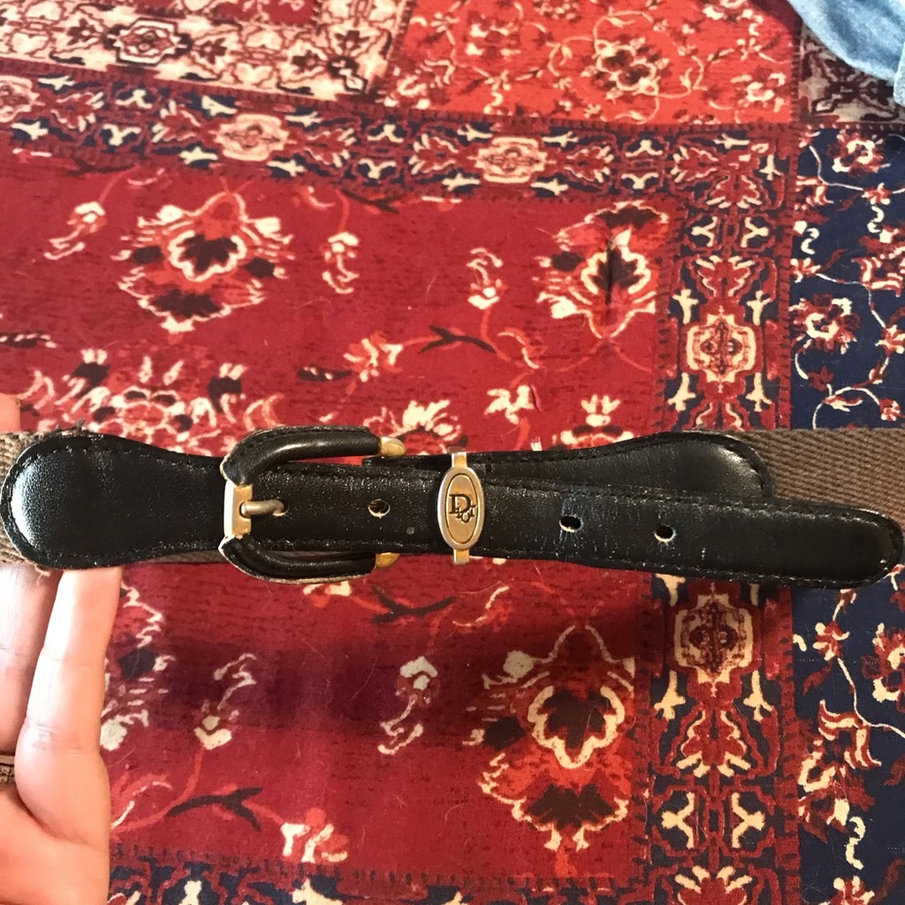 Brown Christian Dior Belt Small
